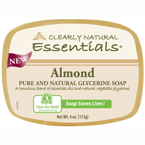 Clearly Natural Glycerine Bar Soap, Almond, 4 oz, Clearly Natural