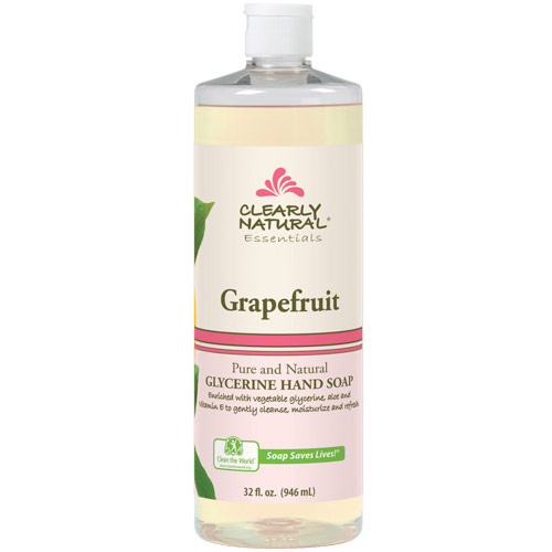 Clearly Natural Liquid Glycerine Hand Soap, Grapefruit, 32 oz, Clearly Natural