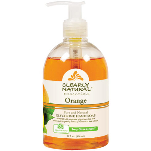 Clearly Natural Liquid Glycerine Hand Soap, Orange, 12 oz, Clearly Natural