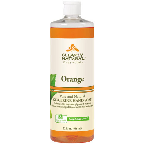 Clearly Natural Liquid Glycerine Hand Soap, Orange, 32 oz, Clearly Natural