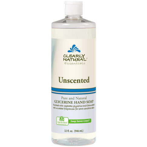 Clearly Natural Liquid Glycerine Hand Soap, Unscented, 32 oz, Clearly Natural