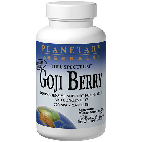 Planetary Herbals Goji Berry Extract Full Spectrum 700 mg, 90 Capsules, Planetary Herbals