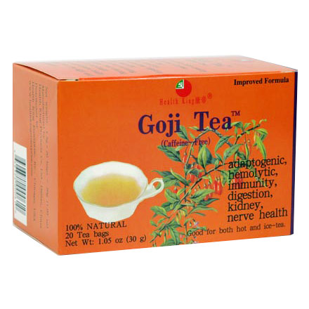 Health King Herbal Tea Goji Herb Tea, 20 Bags, Health King Herbal Tea