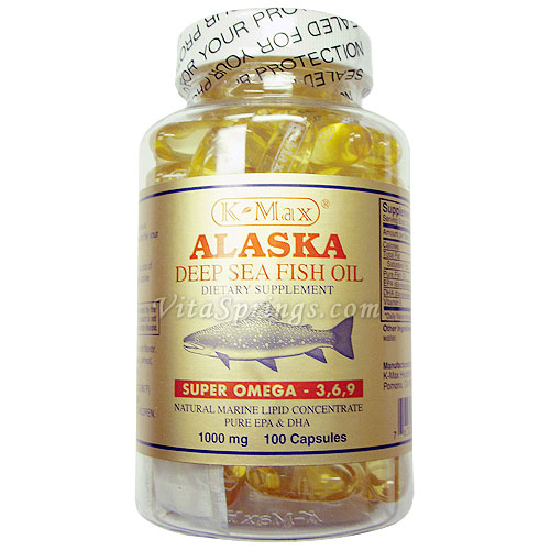K-Max K-Max Alaska Deep Sea Fish Oil Super Omega-3, 1000 mg, 100 Softgels