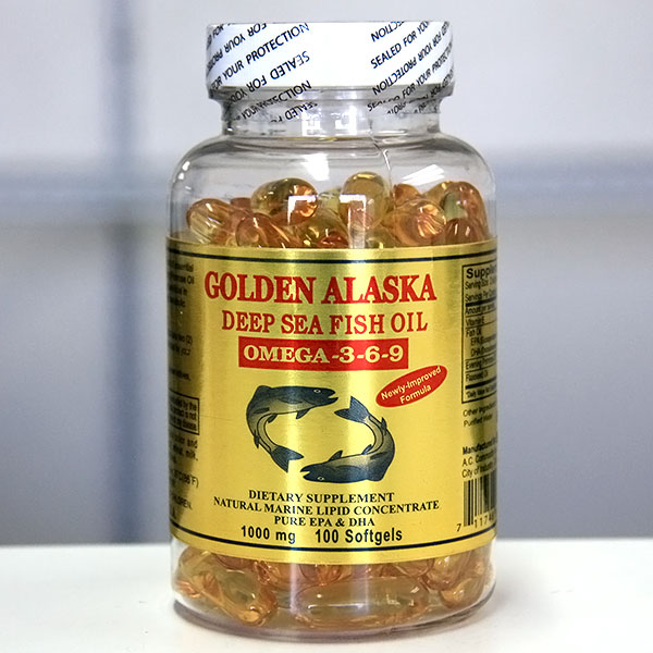 A.C. Commodity Inc Golden Alaska Deep Sea Fish Oil Omega-3-6-9 1000 mg, 100 Softgels, A.C. Commodity Inc