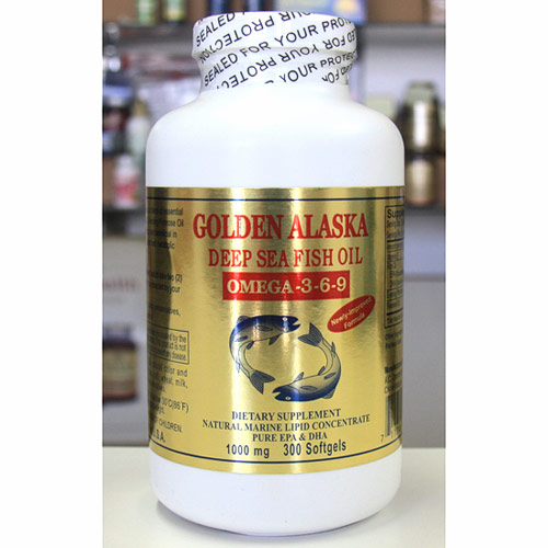 Nu Health Golden Alaska Deep Sea Fish Oil Omega-3-6-9 1000 mg, 300 Softgels, Nu Health