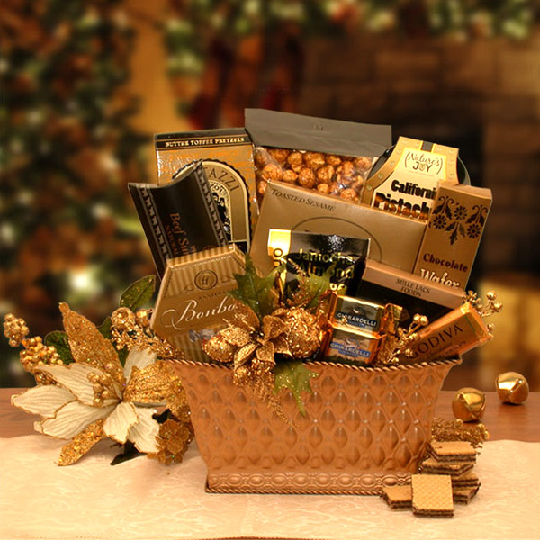 Elegant Gift Baskets Online Golden Gatherings Holiday Gift Basket, Elegant Gift Baskets Online