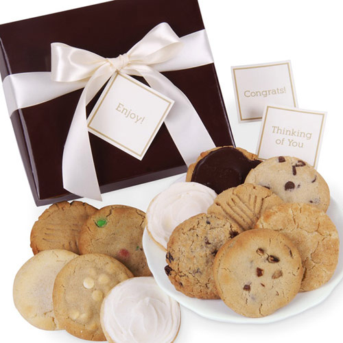Elegant Gift Baskets Online Gourmet Cookie Gift Box (12 Cookies), Elegant Gift Baskets Online
