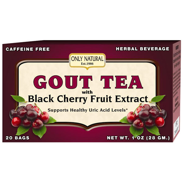 Only Natural Inc. Gout Tea with Black Cherry Fruit Extract, 20 Tea Bags, Only Natural Inc.