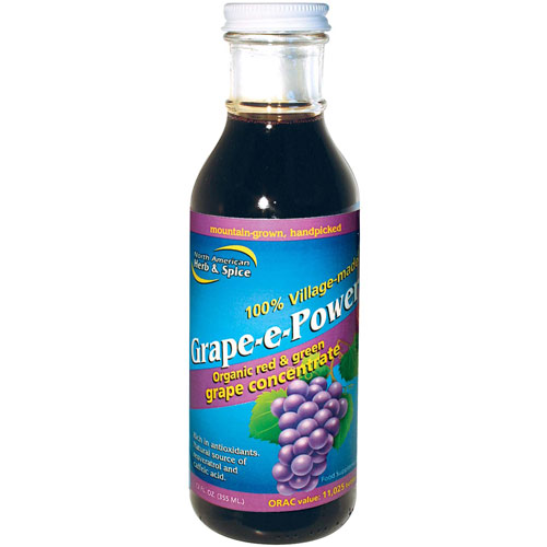 North American Herb & Spice Grape-e-Power, Organic Grape Concentrate, 12 oz, North American Herb & Spice