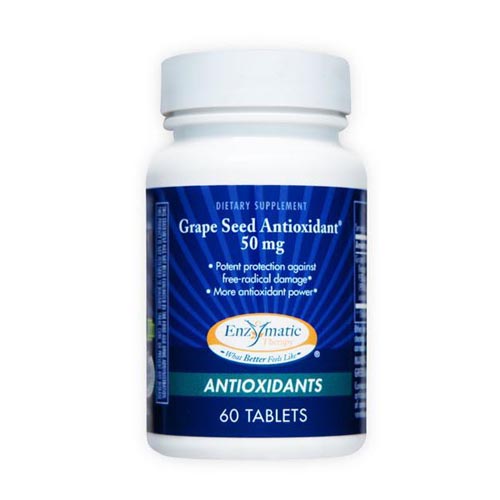 Enzymatic Therapy Grape Seed Antioxidant, 60 Tablets, Enzymatic Therapy