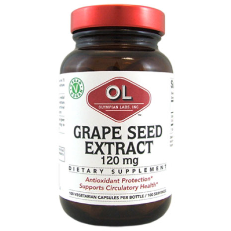 Olympian Labs Grape Seed Extract 120 mg, 100 Veggie Capsules, Olympian Labs