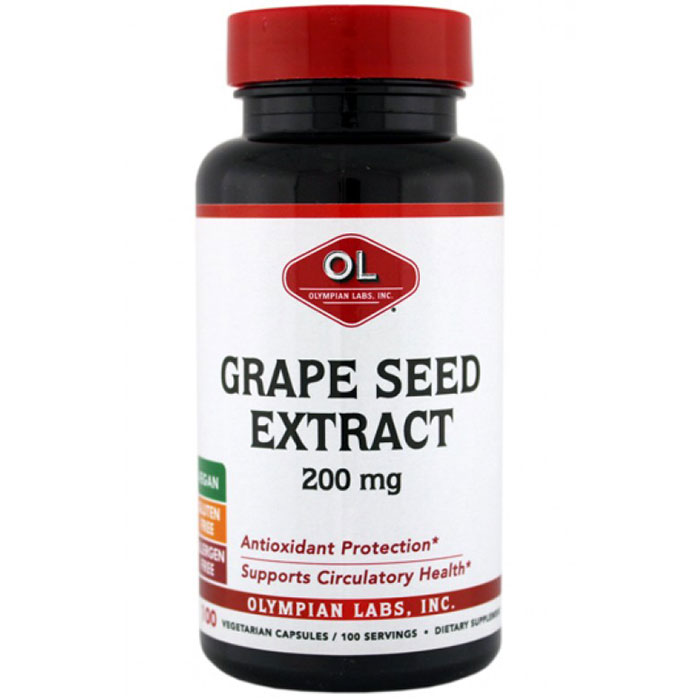Olympian Labs Grape Seed Extract 200mg, 100 Capsules, Olympian Labs