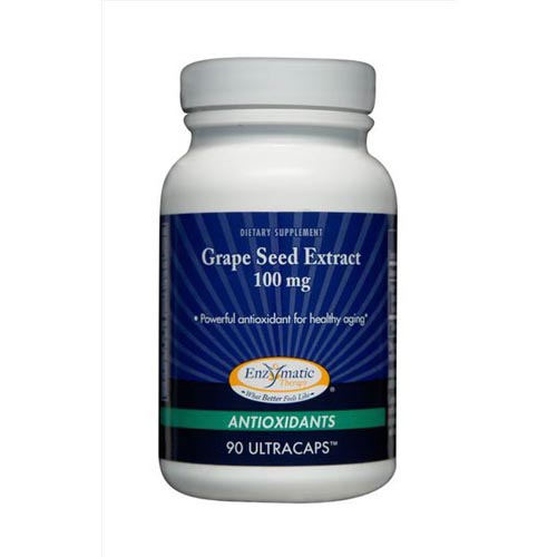 Enzymatic Therapy Grape Seed Extract, 90 Veg Capsules, Enzymatic Therapy