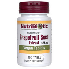NutriBiotic GSE Tab, Grapefruit Seed Extract 125 mg, 100 Tablets, NutriBiotic