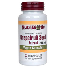 NutriBiotic GSE Cap, Grapefruit Seed Extract 250 mg, 60 Capsules, NutriBiotic