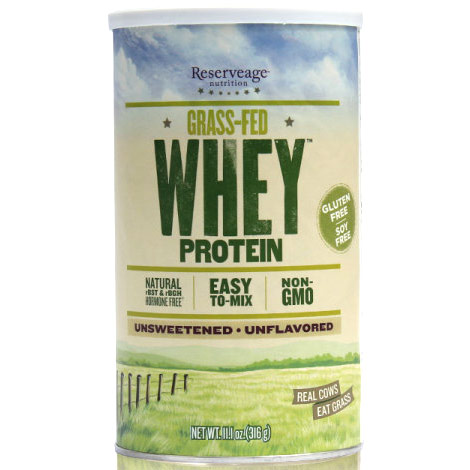 ReserveAge Organics Grass-Fed Whey Protein, Unflavored, 11.1 oz, ReserveAge Organics