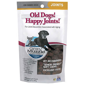 Ark Naturals Gray Muzzle Old Dogs! Happy Joints! Senior Dog Joint Support, 90 Chews, Ark Naturals