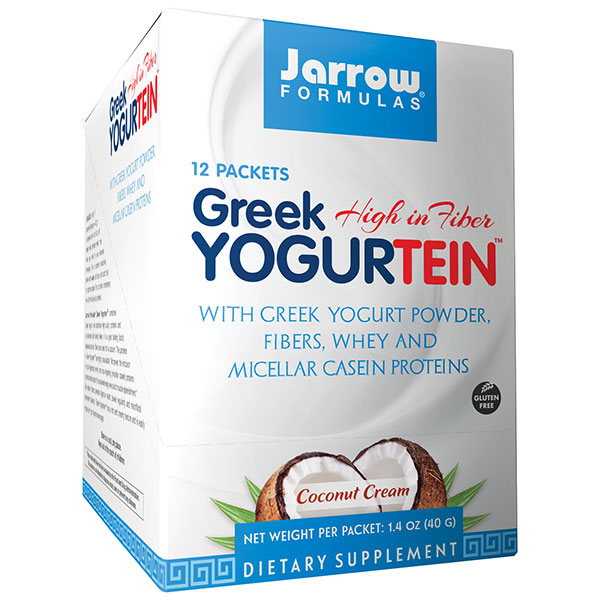 Jarrow Formulas Greek Yogurtein Pack - Coconut Cream Flavor, 12 Packets, Jarrow Formulas