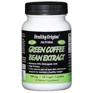 Healthy Origins Green Coffee Bean Extract 200 mg, 60 Veggie Capsules, Healthy Origins