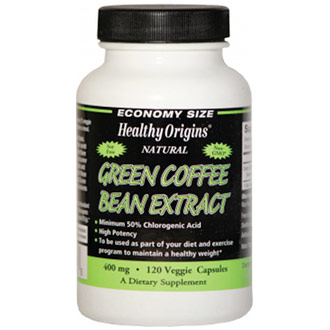 Healthy Origins Green Coffee Bean Extract 400 mg, 120 Veggie Capsules, Healthy Origins