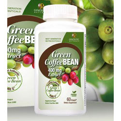 Genceutic Naturals Green Coffee Bean Extract Bonus Pack, 400 mg, 60 V-Caps x 2 Bottles, Genceutic Naturals