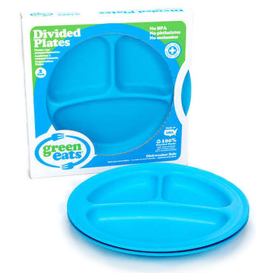 Green Toys Inc. Green Eats Divided Plates, Blue, 2 Pack, Green Toys Inc.