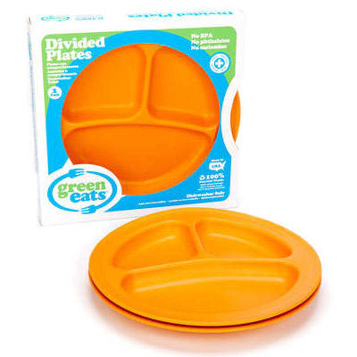Green Toys Inc. Green Eats Divided Plates, Orange, 2 Pack, Green Toys Inc.