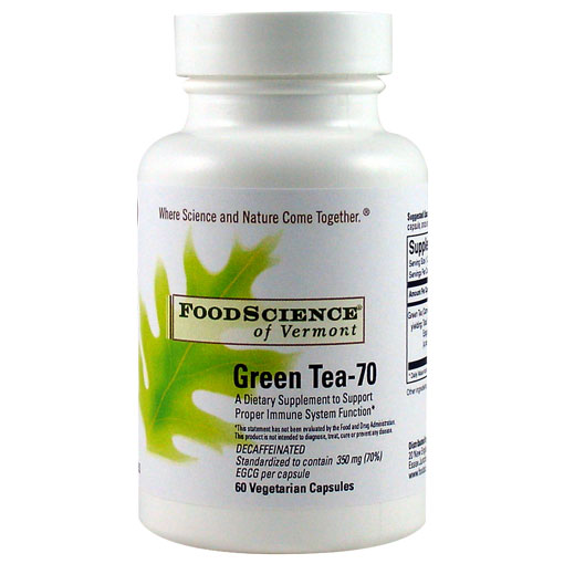 FoodScience Of Vermont Green Tea-70 (70% EGCG) 60 caps, FoodScience Of Vermont