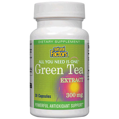 Natural Factors Green Tea Extract 300 mg, 60 Capsules, Natural Factors