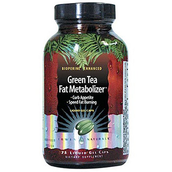 Irwin Naturals Green Tea Fat Metabolizer, Fat Burner, 75 Liquid Gel Caps, Irwin Naturals