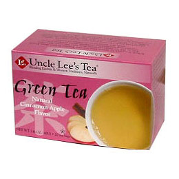 Uncle Lee's Tea Green Tea, Natural Cinnamon Apple Flavor, 20 Tea Bags, Uncle Lee's Tea