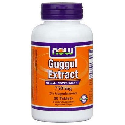 NOW Foods Guggul Extract 750 mg, 90 Tablets, NOW Foods