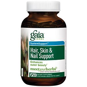 Gaia Herbs Hair, Skin & Nail Support, 60 Liquid Phyto-Caps, Gaia Herbs