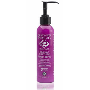 Dr. Bronner's Magic Soaps Hair Conditioner & Style Creme Lavender/Coconut, 6 oz, Dr. Bronner's Magic Soaps