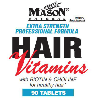 Mason Natural Extra Strength Hair Vitamins, 90 Tablets, Mason Natural
