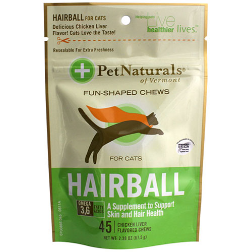 Pet Naturals of Vermont Hairball Relief For Cats, 45 Chews, Pet Naturals of Vermont
