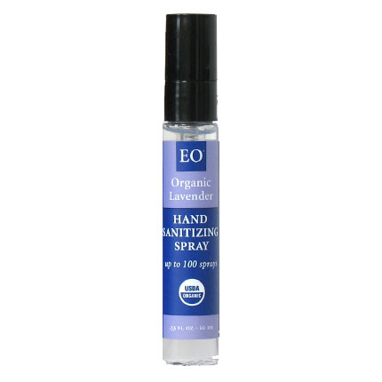 EO Products Hand Sanitizing Spray Organic Lavender, Pocket Size, 0.33 oz, EO Products
