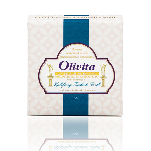 Olivita Handcrafted Virgin Olive Oil Artisan Bar Soap with the Essence of Turkish Bath, 100 g, Olivita