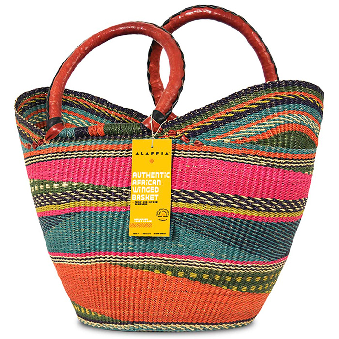 Handwoven African Winged Basket, 1 pc, Alaffia Authentic