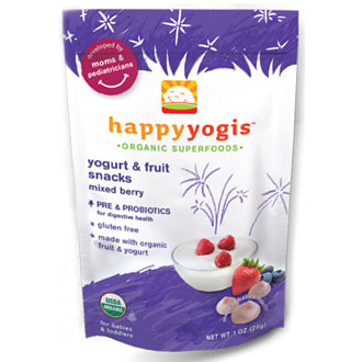 unknown HappyYogis Organic Yogurt & Fruit Snacks for Babies & Toddlers, Mixed Berry, 1 oz x 8 pc, Happy Yogis