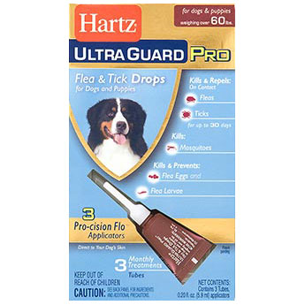 Hartz Hartz Ultra Guard Pro Flea & Tick Drops For Dogs 60lbs and Over, 3 Monthly Treatments
