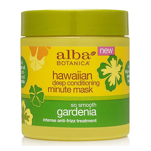 Alba Botanica Hawaiian Deep Conditioning Minute Hair Mask, So Smooth Gardenia, 5.5 oz, Alba Botanica