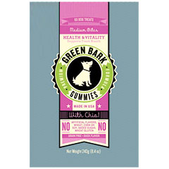 Green Bark Gummies Health & Vitality Medium Bites for Dogs, Dog Treats, 240 g, Green Bark Gummies