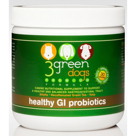 3 Green Dogs Vitamins, Inc Healthy GI Probiotics with Antioxidants, 30 Packets, 3 Green Dogs Vitamins, Inc