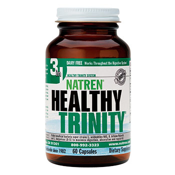 Natren Healthy Trinity, Potent Probiotic, Dairy-Free, 60 Capsules, Natren