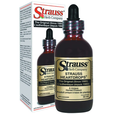 Strauss Herb Company Heartdrops (Heart Drops Herbal Liquid), 1.7 oz, Strauss Herb Company