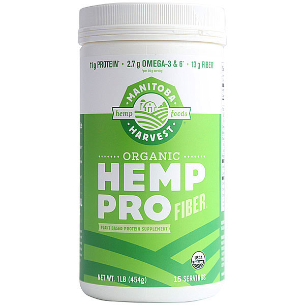 Manitoba Harvest Hemp Protein & Fiber Powder, Certified Organic, 16 oz, Manitoba Harvest