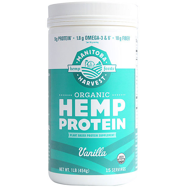 Manitoba Harvest Hemp Protein Powder, Certified Organic, Vanilla, 16 oz, Manitoba Harvest