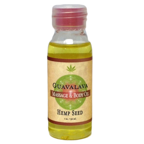 Earthly Body Hemp Seed Massage & Body Oil, Guavalava, 1 oz, Earthly Body